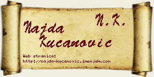 Najda Kucanović vizit kartica